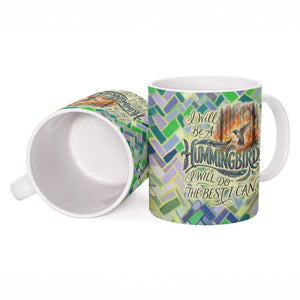 Wangari Maathai Ceramic Mug Hummingbird Quote Tree Planting Theme Environmental Justice Tribute - African Pride