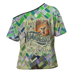 Wangari Maathai Cross Shoulder Shirt Hummingbird Quote Tree Planting Theme Environmental Justice Tribute - African Pride