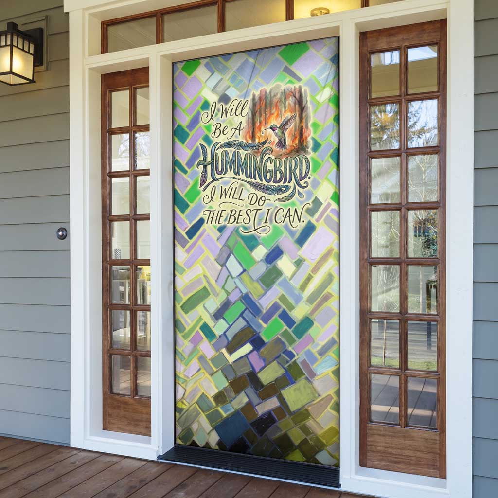 Wangari Maathai Door Cover Hummingbird Quote Tree Planting Theme Environmental Justice Tribute - African Pride