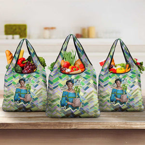 Wangari Maathai Grocery Bag Hummingbird Quote Tree Planting Theme Environmental Justice Tribute - African Pride