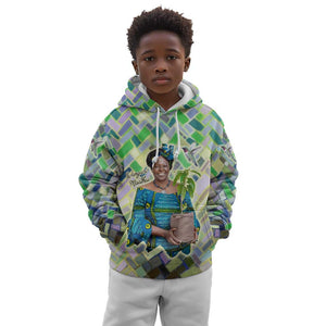 Wangari Maathai Kid Hoodie Hummingbird Quote Tree Planting Theme Environmental Justice Tribute - African Pride