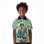 Wangari Maathai Kid Polo Shirt Hummingbird Quote Tree Planting Theme Environmental Justice Tribute - African Pride