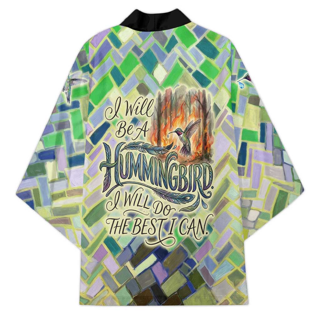 Wangari Maathai Kimono Hummingbird Quote Tree Planting Theme Environmental Justice Tribute - African Pride