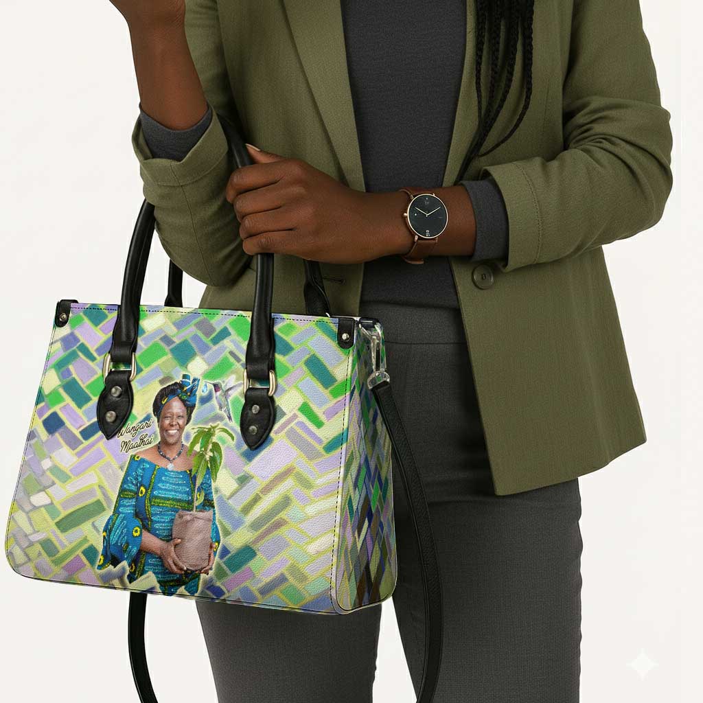 Wangari Maathai Leather Bag Hummingbird Quote Tree Planting Theme Environmental Justice Tribute - African Pride