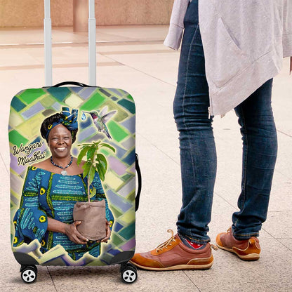 Wangari Maathai Luggage Cover Hummingbird Quote Tree Planting Theme Environmental Justice Tribute - African Pride