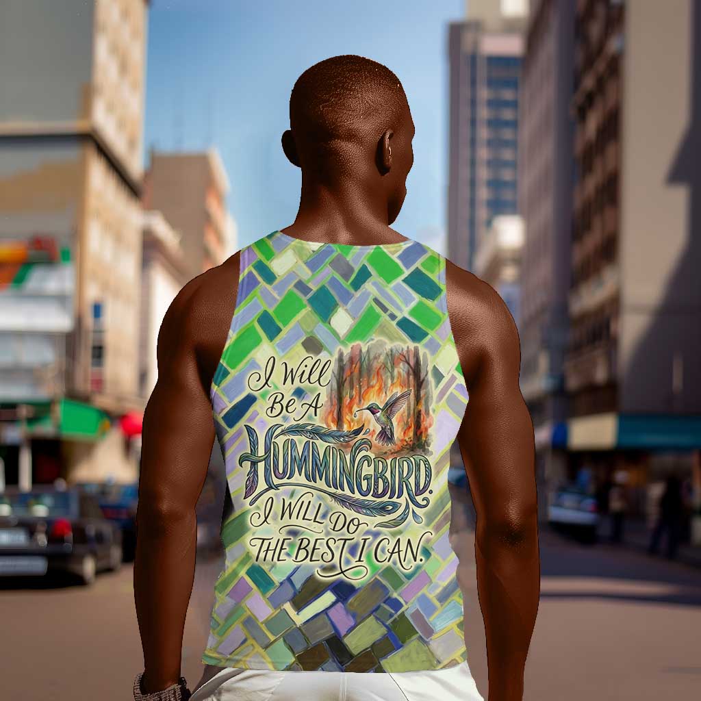 Wangari Maathai Men Tank Top Hummingbird Quote Tree Planting Theme Environmental Justice Tribute - African Pride