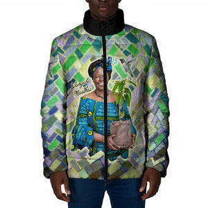 Wangari Maathai Padded Jacket Hummingbird Quote Tree Planting Theme Environmental Justice Tribute - African Pride