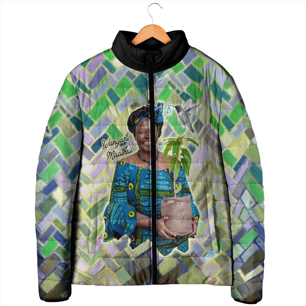 Wangari Maathai Padded Jacket Hummingbird Quote Tree Planting Theme Environmental Justice Tribute - African Pride