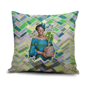 Wangari Maathai Pillow Cover Hummingbird Quote Tree Planting Theme Environmental Justice Tribute - African Pride