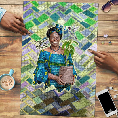 Wangari Maathai Puzzle Hummingbird Quote Tree Planting Theme Environmental Justice Tribute - African Pride