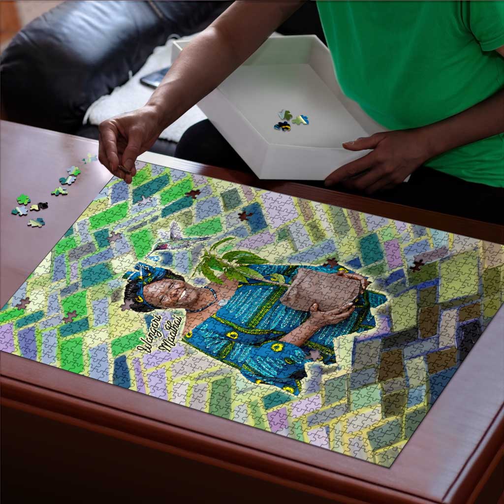 Wangari Maathai Puzzle Hummingbird Quote Tree Planting Theme Environmental Justice Tribute - African Pride