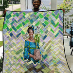 Wangari Maathai Quilt Hummingbird Quote Tree Planting Theme Environmental Justice Tribute - African Pride