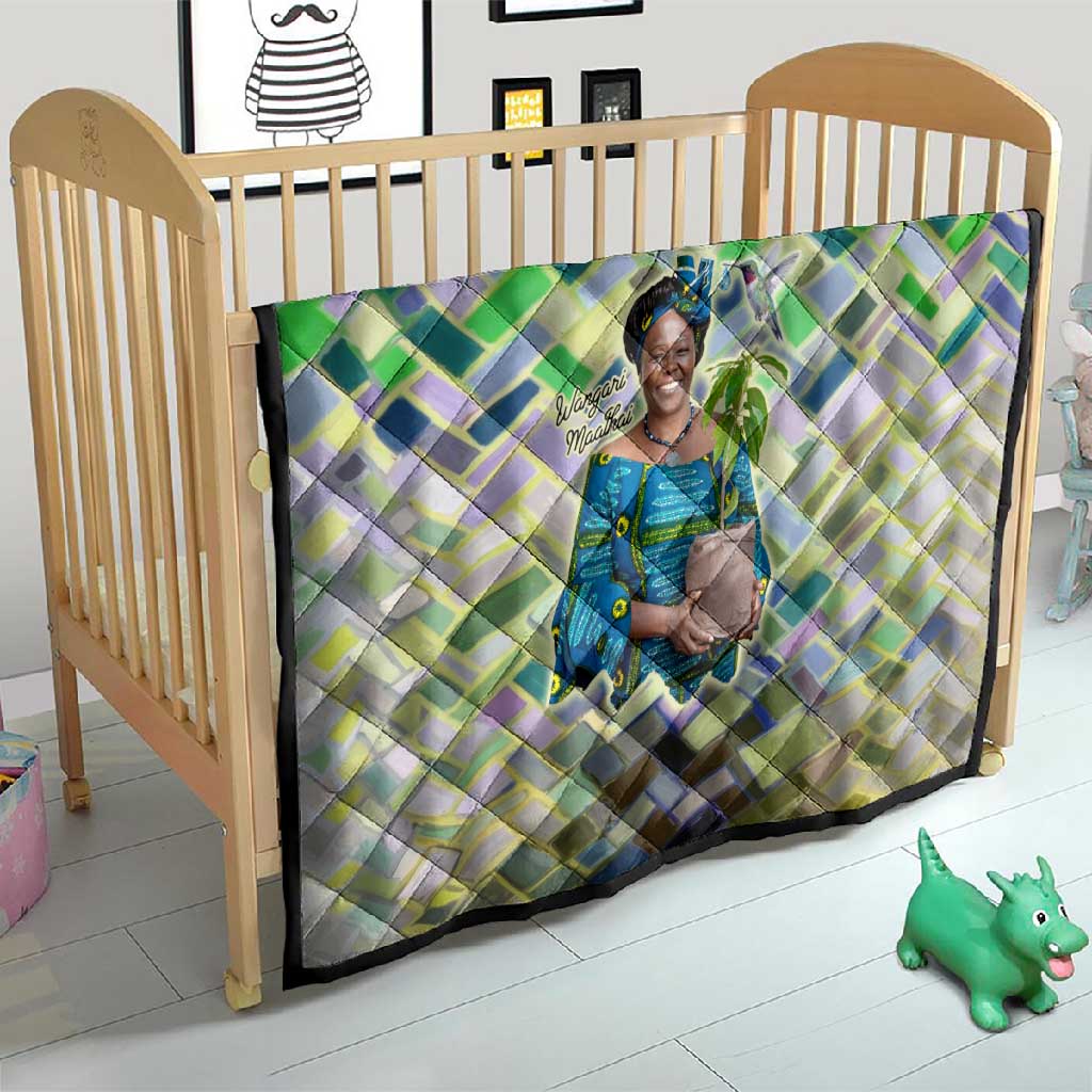 Wangari Maathai Quilt Hummingbird Quote Tree Planting Theme Environmental Justice Tribute - African Pride