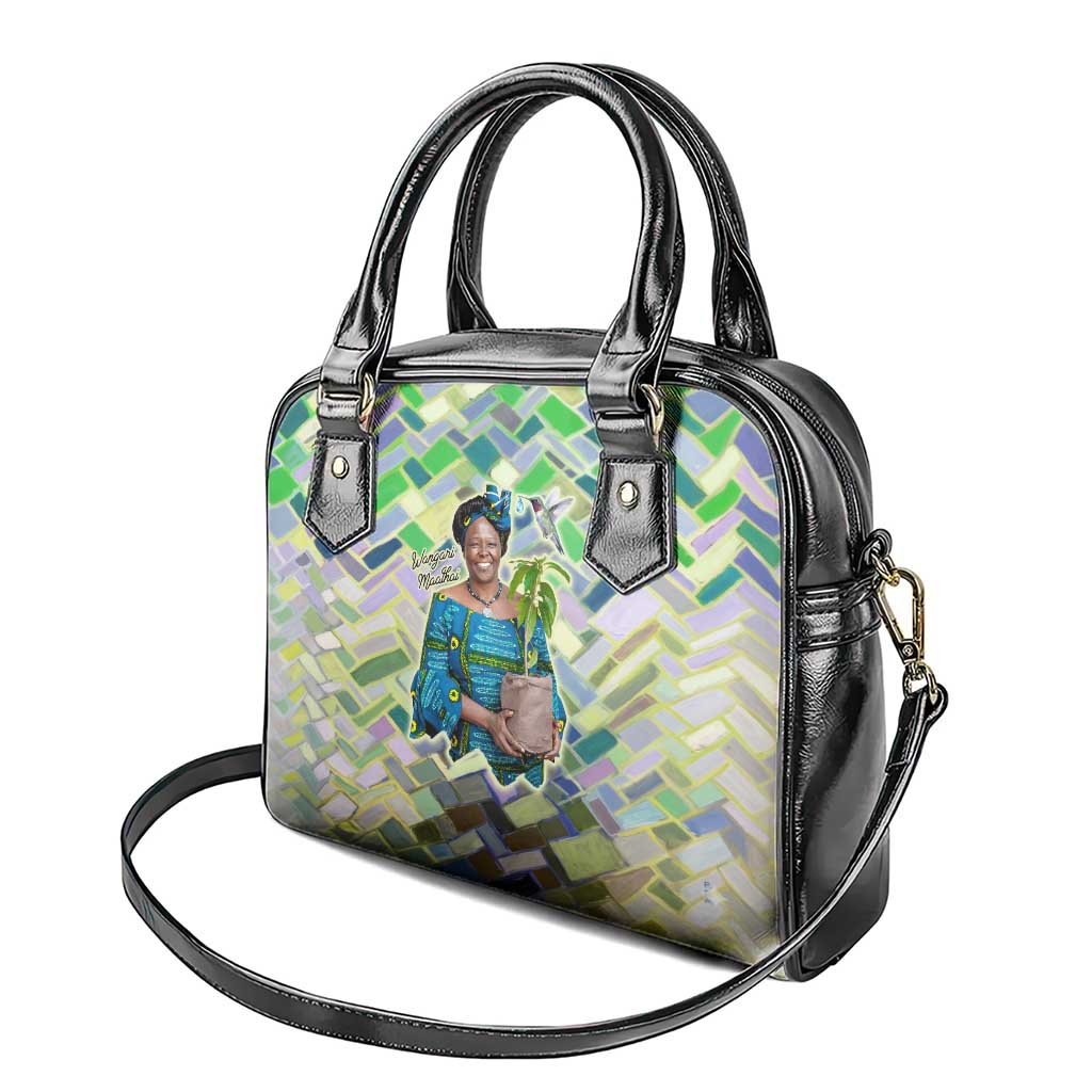Wangari Maathai Shoulder Handbag Hummingbird Quote Tree Planting Theme Environmental Justice Tribute - African Pride
