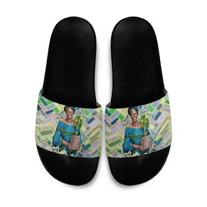 Wangari Maathai Slide Sandals Hummingbird Quote Tree Planting Theme Environmental Justice Tribute - African Pride