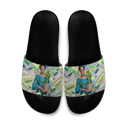 Wangari Maathai Slide Sandals Hummingbird Quote Tree Planting Theme Environmental Justice Tribute - African Pride