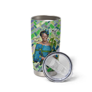 Wangari Maathai Tumbler Cup Hummingbird Quote Tree Planting Theme Environmental Justice Tribute - African Pride