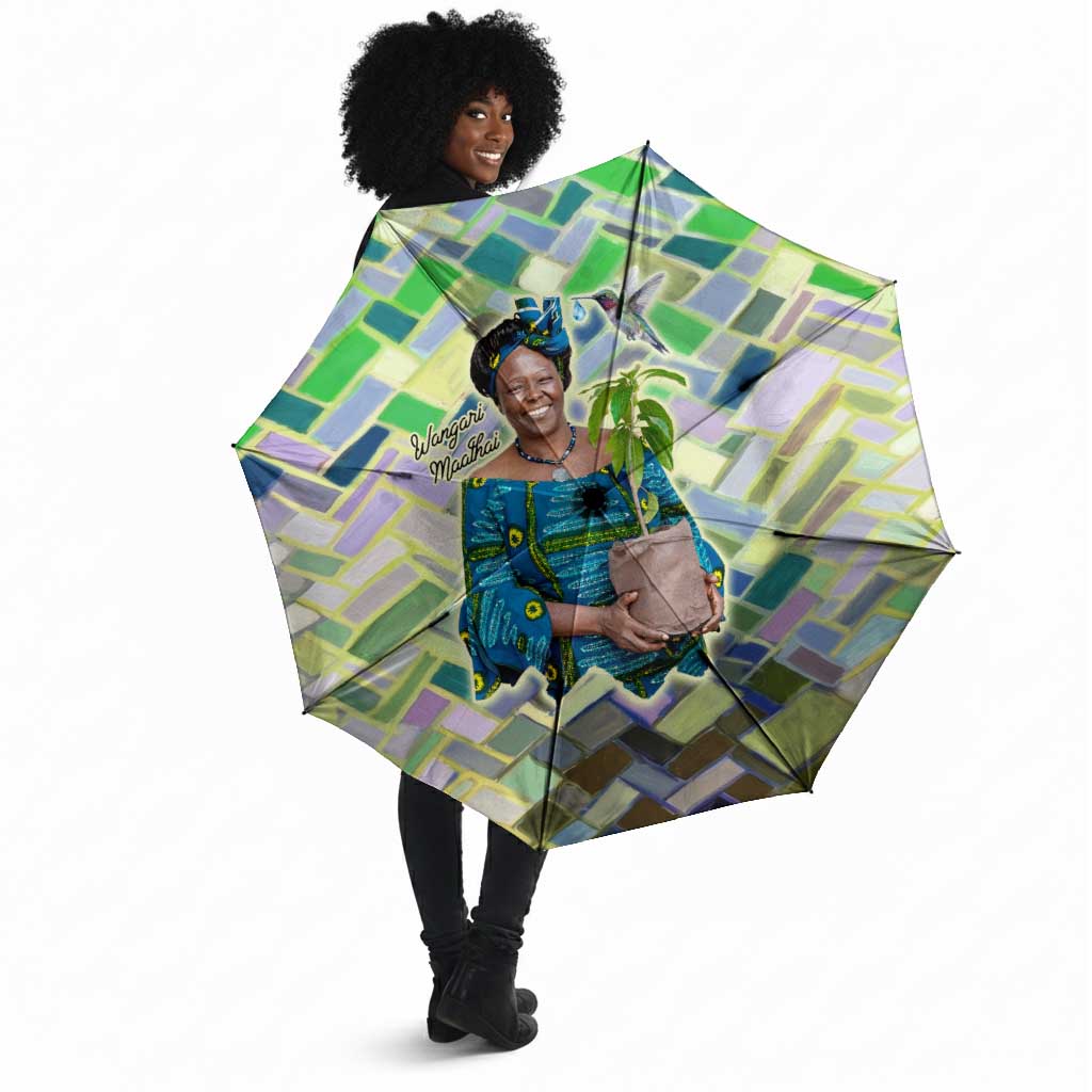 Wangari Maathai Umbrella Hummingbird Quote Tree Planting Theme Environmental Justice Tribute - African Pride