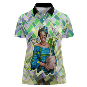 Wangari Maathai Women Polo Shirt Hummingbird Quote Tree Planting Theme Environmental Justice Tribute - African Pride