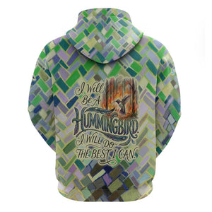 Wangari Maathai Zip Hoodie Hummingbird Quote Tree Planting Theme Environmental Justice Tribute - African Pride