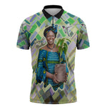 Wangari Maathai Zipper Polo Shirt Hummingbird Quote Tree Planting Theme Environmental Justice Tribute - African Pride