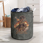 Queen Nzinga Laundry Basket Fierce African Warrior Queen - Dark Tribal Fire Art - African Pride
