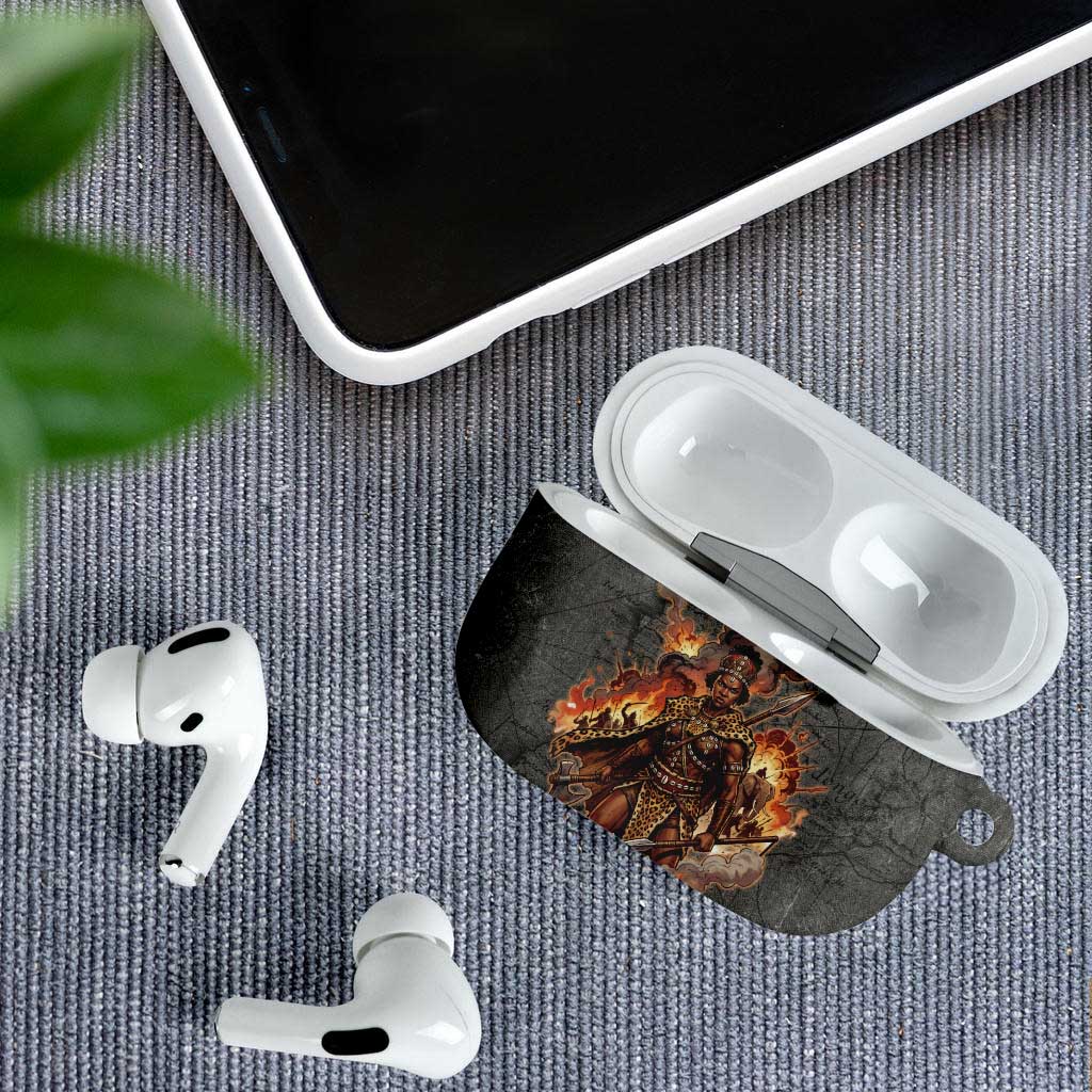 Queen Nzinga AirPods Case Fierce African Warrior Queen - Dark Tribal Fire Art - African Pride