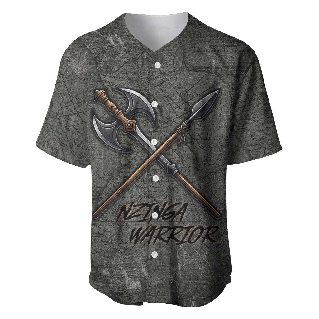 Queen Nzinga Baseball Jersey Fierce African Warrior Queen - Dark Tribal Fire Art - African Pride