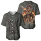 Queen Nzinga Baseball Jersey Fierce African Warrior Queen - Dark Tribal Fire Art - African Pride