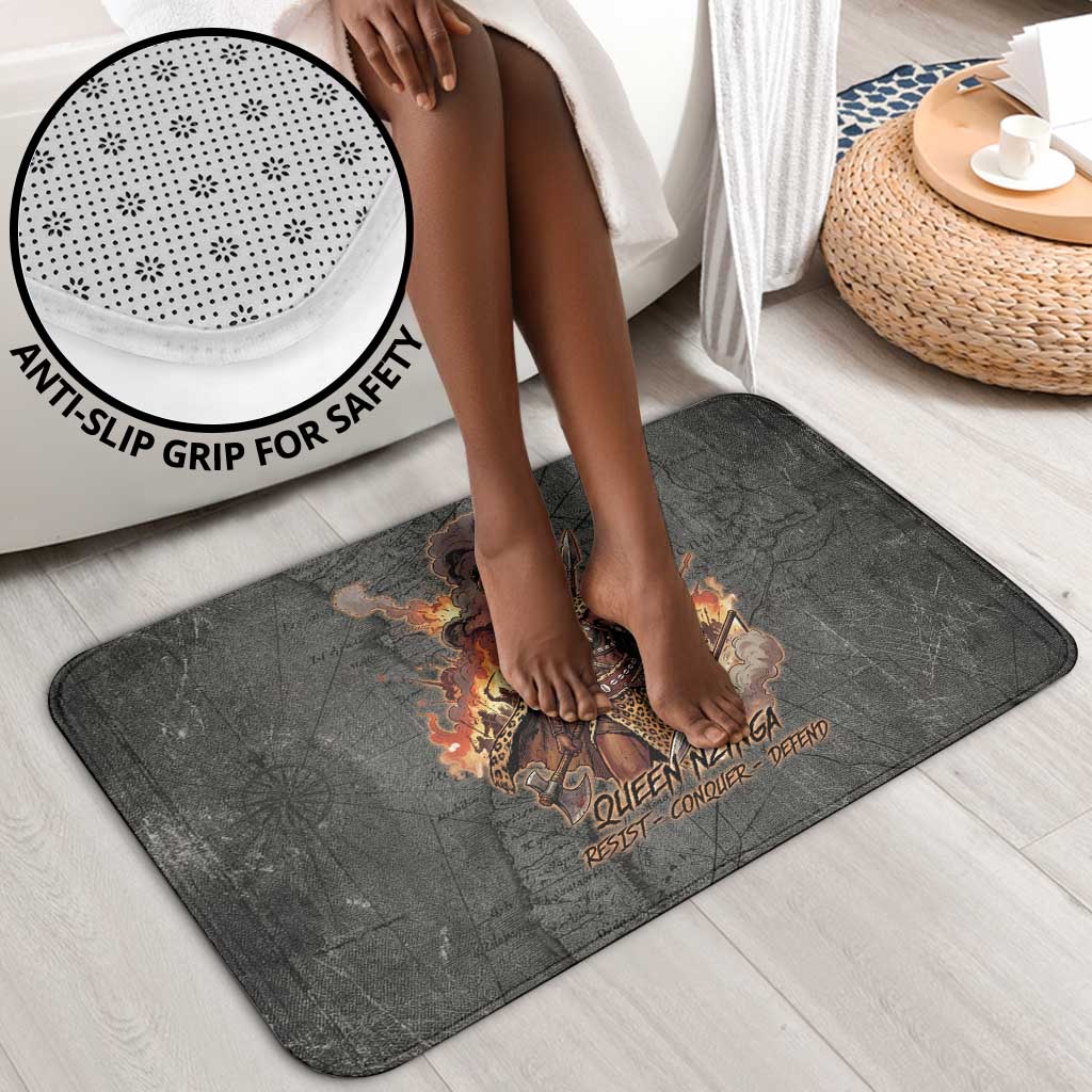 Queen Nzinga Bathroom Set Fierce African Warrior Queen - Dark Tribal Fire Art - African Pride