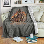 Queen Nzinga Blanket Fierce African Warrior Queen - Dark Tribal Fire Art - African Pride