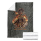 Queen Nzinga Blanket Fierce African Warrior Queen - Dark Tribal Fire Art - African Pride