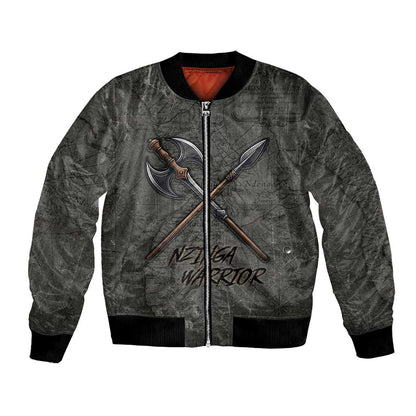 Queen Nzinga Bomber Jacket Fierce African Warrior Queen - Dark Tribal Fire Art - African Pride