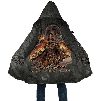 Queen Nzinga Cloak Fierce African Warrior Queen - Dark Tribal Fire Art - African Pride