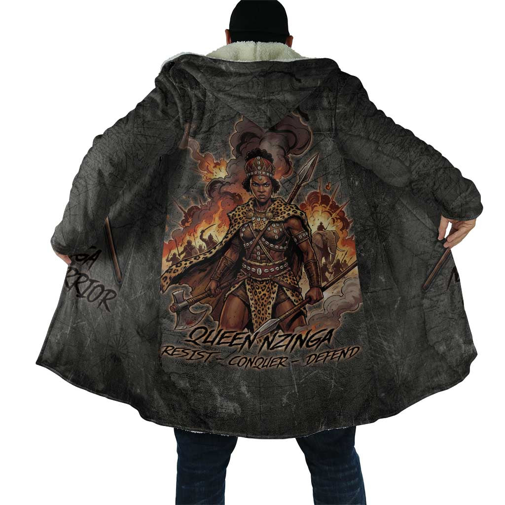 Queen Nzinga Cloak Fierce African Warrior Queen - Dark Tribal Fire Art - African Pride