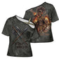 Queen Nzinga Cross Shoulder Shirt Fierce African Warrior Queen - Dark Tribal Fire Art - African Pride