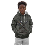 Queen Nzinga Kid Hoodie Fierce African Warrior Queen - Dark Tribal Fire Art - African Pride