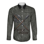 Queen Nzinga Long Sleeve Button Shirt Fierce African Warrior Queen - Dark Tribal Fire Art - African Pride