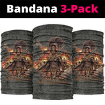 Queen Nzinga Neck Gaiter Fierce African Warrior Queen - Dark Tribal Fire Art - African Pride