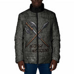 Queen Nzinga Padded Jacket Fierce African Warrior Queen - Dark Tribal Fire Art - African Pride