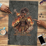 Queen Nzinga Puzzle Fierce African Warrior Queen - Dark Tribal Fire Art - African Pride