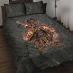 Queen Nzinga Quilt Bed Set Fierce African Warrior Queen - Dark Tribal Fire Art - African Pride