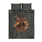 Queen Nzinga Quilt Bed Set Fierce African Warrior Queen - Dark Tribal Fire Art - African Pride