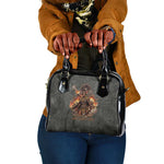 Queen Nzinga Shoulder Handbag Fierce African Warrior Queen - Dark Tribal Fire Art - African Pride