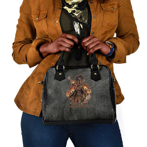 Queen Nzinga Shoulder Handbag Fierce African Warrior Queen - Dark Tribal Fire Art - African Pride