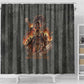 Queen Nzinga Shower Curtain Fierce African Warrior Queen - Dark Tribal Fire Art - African Pride