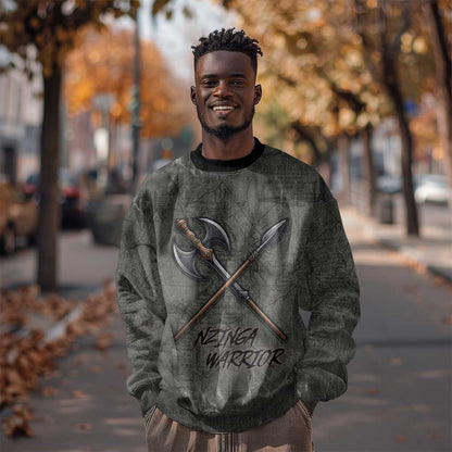 Queen Nzinga Sweatshirt Fierce African Warrior Queen - Dark Tribal Fire Art - African Pride