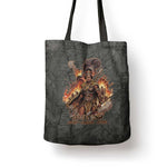 Queen Nzinga Tote Bag Fierce African Warrior Queen - Dark Tribal Fire Art - African Pride