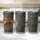 Queen Nzinga Tumbler Cup Fierce African Warrior Queen - Dark Tribal Fire Art - African Pride