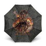 Queen Nzinga Umbrella Fierce African Warrior Queen - Dark Tribal Fire Art - African Pride